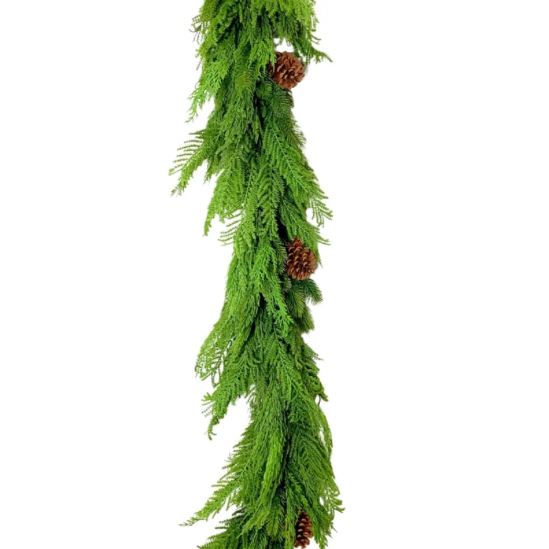 Mixed Christmas Cypress Garland 72”| REGXJ