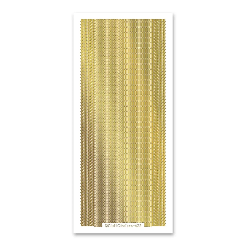 Mixed Narrow Borders Gold Self Adhesive Stickers