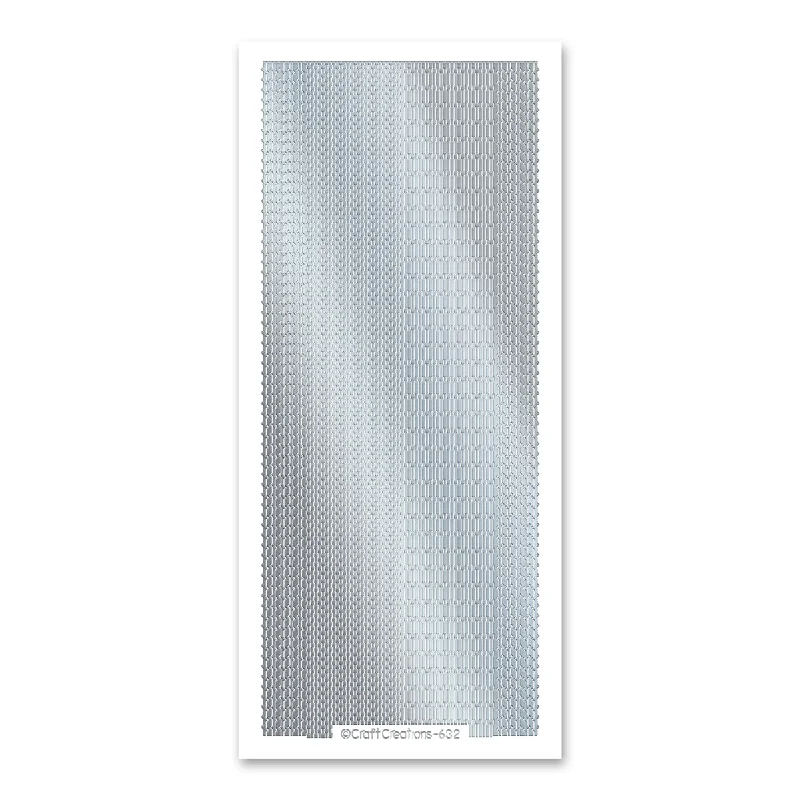 Mixed Narrow Borders Silver Self Adhesive Stickers