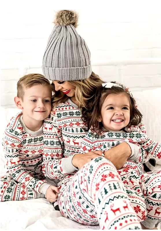 Family Style Winter Reindeer Pajamas