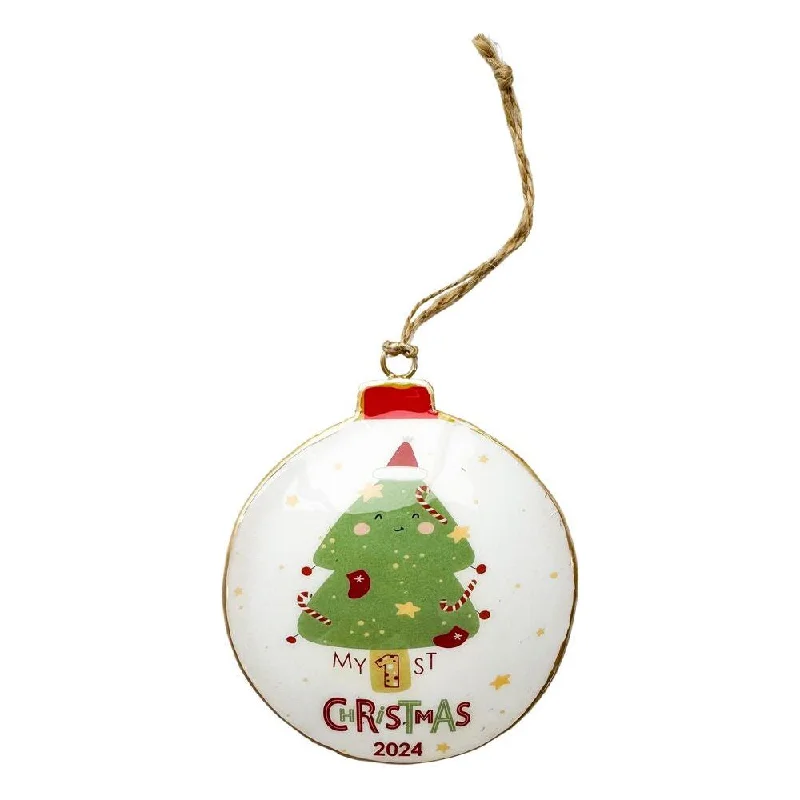 My 1st Christmas 2024 Hanging Decoration Green