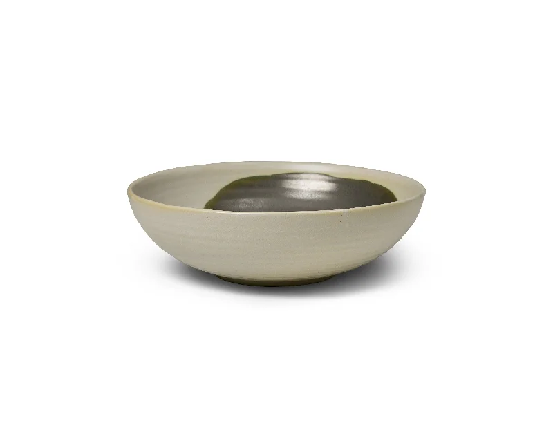 Omhu Bowl | 28cm Large | White & Charcoal | by ferm Living