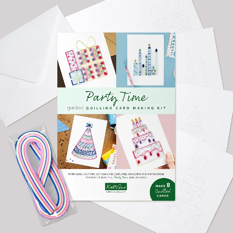 Party Time Guided Paper Quilling Card Making Kit