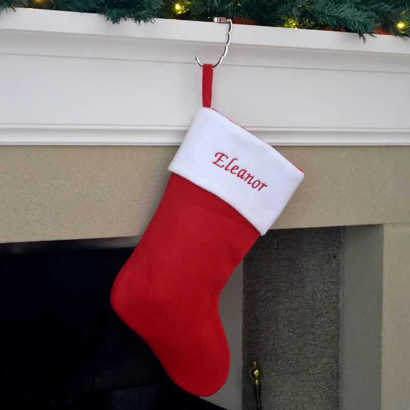 Personalised Red and White Christmas Stocking