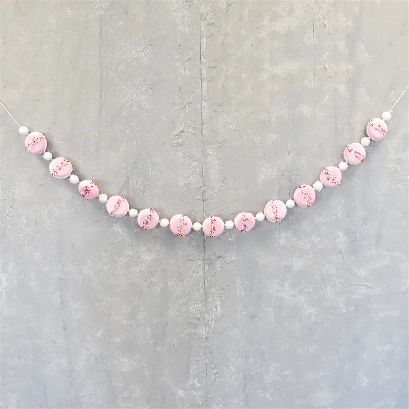 Pink Peppermint Macaroon Garland 4.5' | TAC22