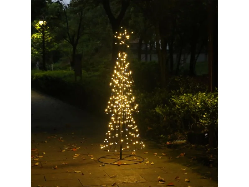 Pre Lit 3D Christmas Tree with Warm White LEDs with Star on Top