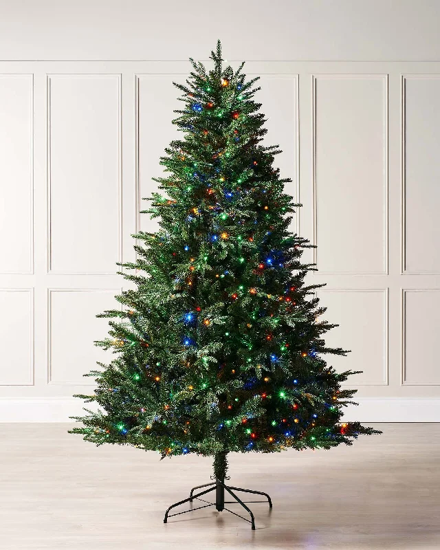 Pre-lit Grand Alaskan Fir Christmas Tree, Dual Multi Colour