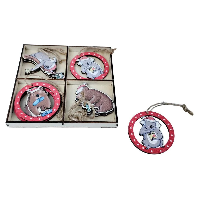 Renee Treml Christmas Wombats & Koalas Gift Box Set of 8