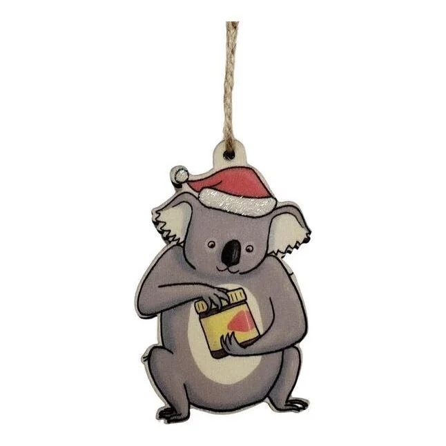 Renee Treml Koala with Vege Jar Hanging Decoration