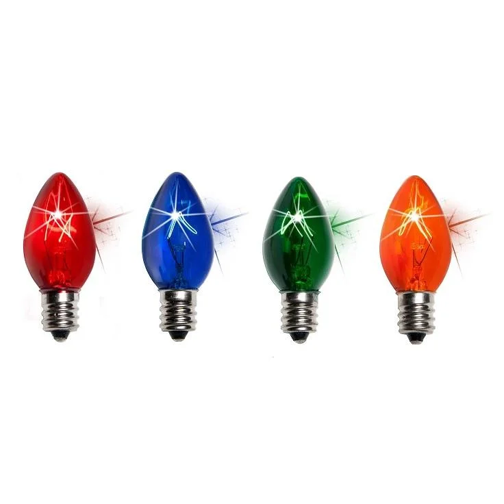 (Multi-Colored) Multi-Colored Transparent Twinkle Replacement Bulbs