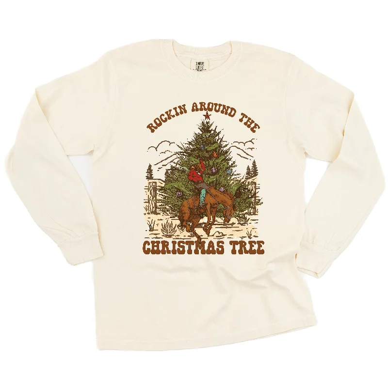 Rockin Around The Christmas Tree - LONG SLEEVE Comfort Colors Tee