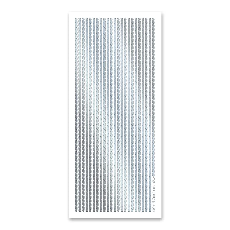 Rope Borders Silver Self Adhesive Stickers