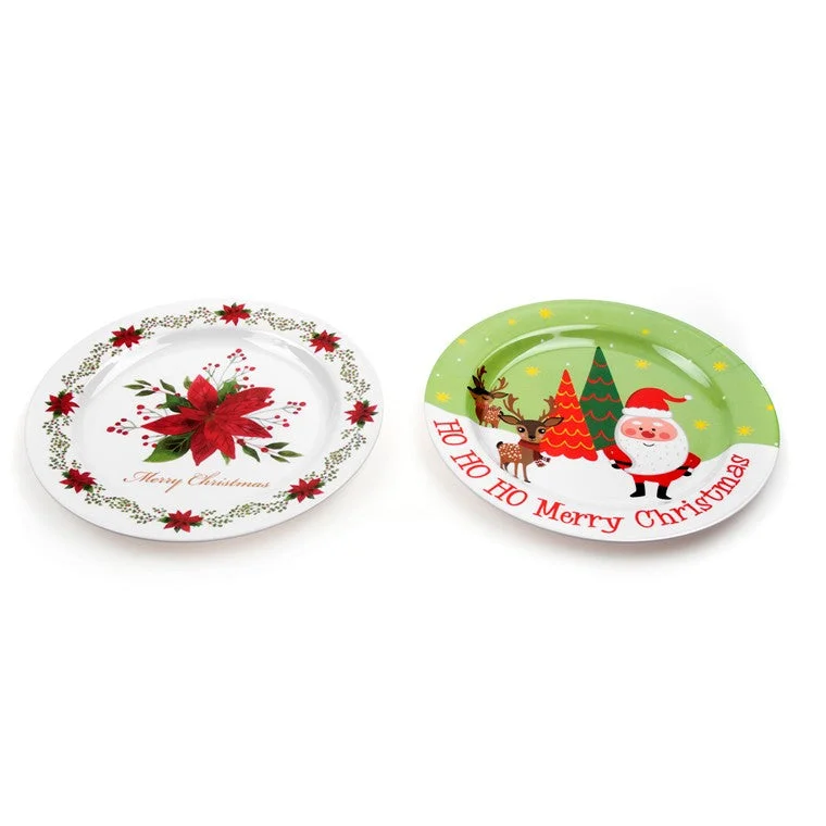 Christmas Melamine Plate Round, Medium