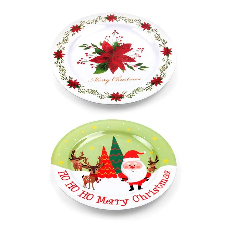 Christmas Melamine Plate Round, Large