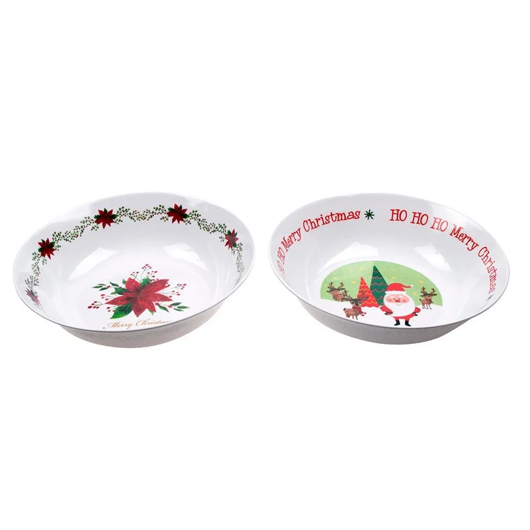 Christmas Melamine Bowl Round Salad