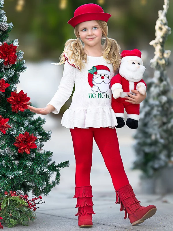 Santa Ruffle Tunic and Legging Set