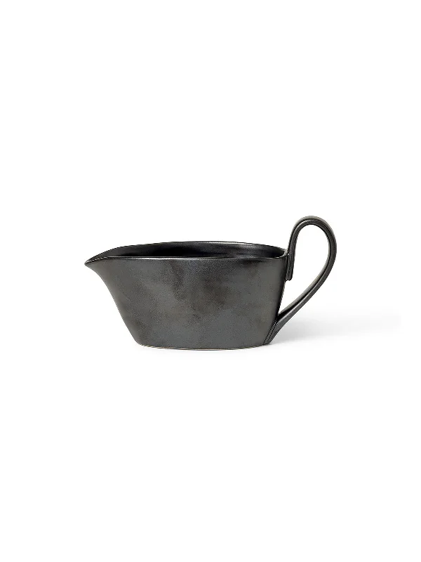 Flow Sauce or Gravy Boat | Black | Ceramic | by ferm Living