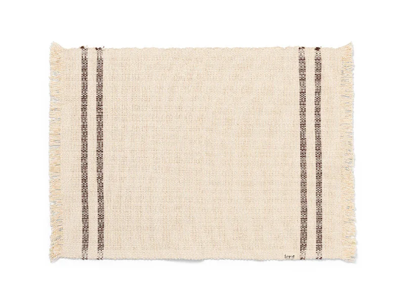 Savor Placemat - Single | Off-White & Chocolate | Organic Cotton | by ferm Living