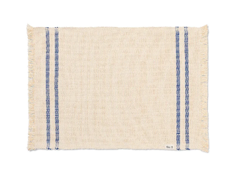 Savor Placemat - Single | Off-White & Blue | Organic Cotton | by ferm Living