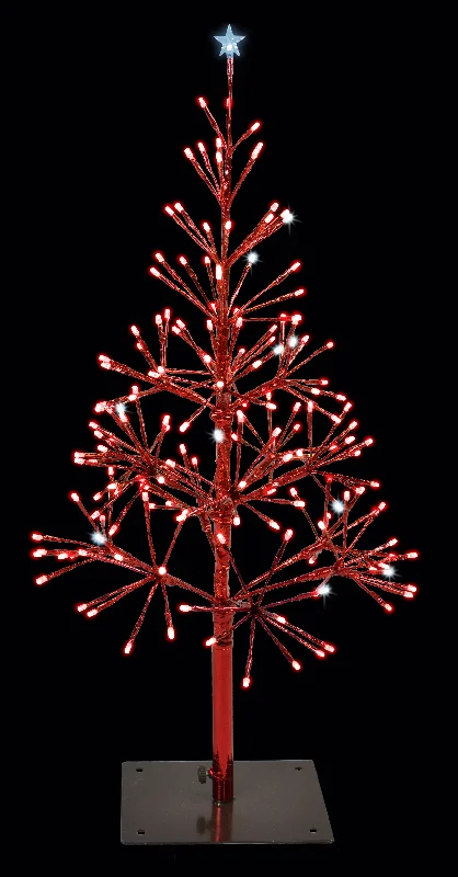 Shimmering Red LED Twinkle Tree Decoration