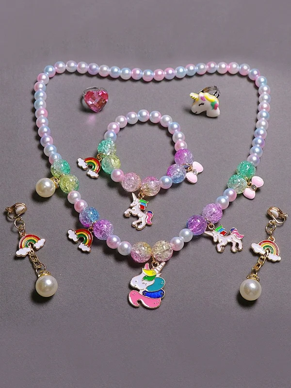 Simply Magic Unicorn Pearl Jewelry 6-Piece Set