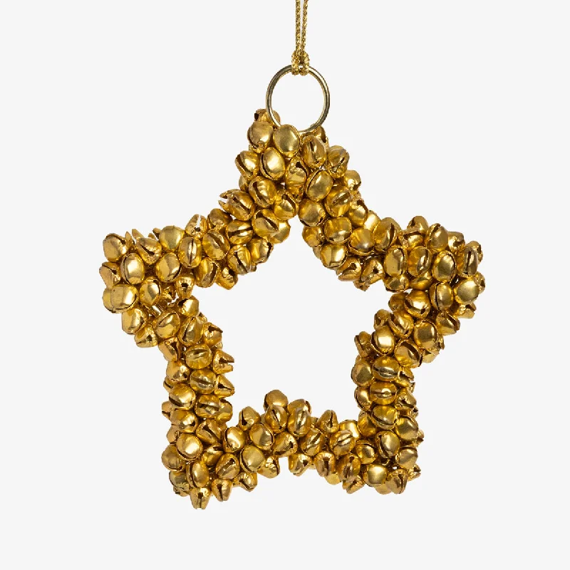 Star Jingle Bell Ornament (Gold)