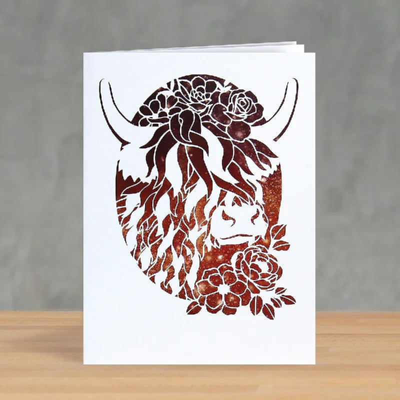 Taurus Paper Cutting Greetings Card + Wall Art Digital Templates