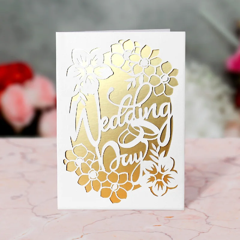 Wedding Day Card Paper Cutting Digital Template