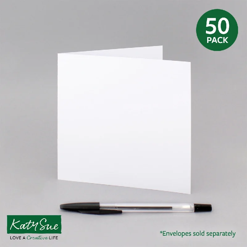 White 5.5x5.5 Single Fold Cards 300gsm 144x144mm (pack of 50)