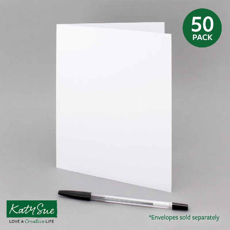 White A5 Single Fold Cards 300gsm 150x203mm (pack of 50)