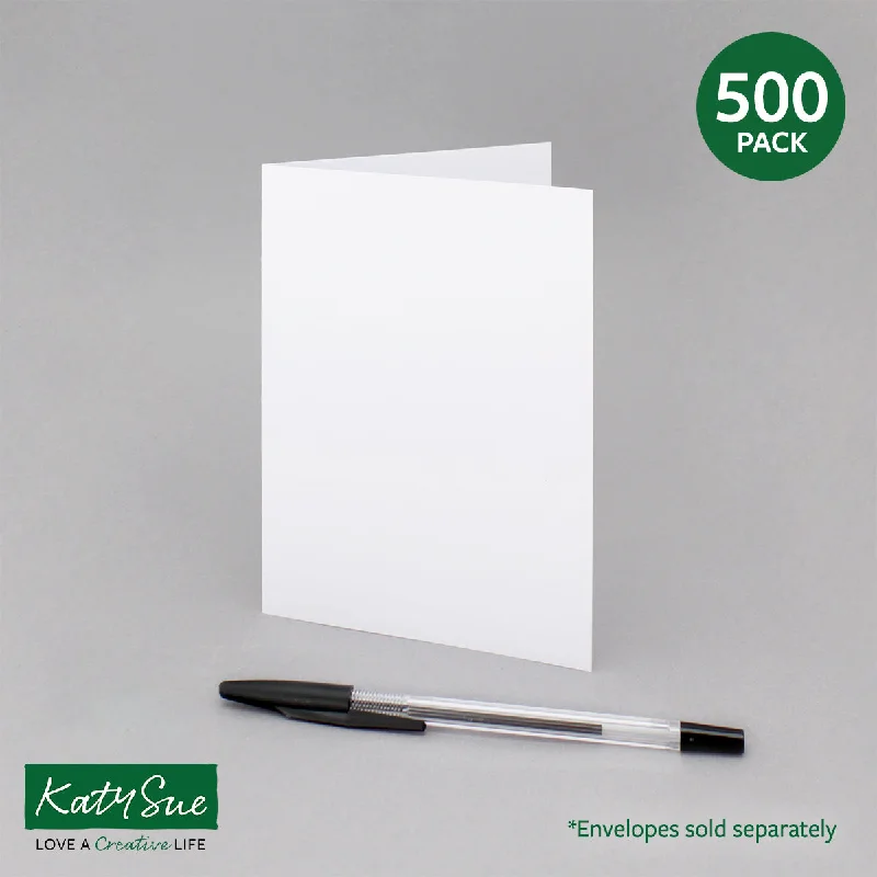 White 4x6 (A6) Single Fold Cards 300gsm 105x148mm (pack of 500)