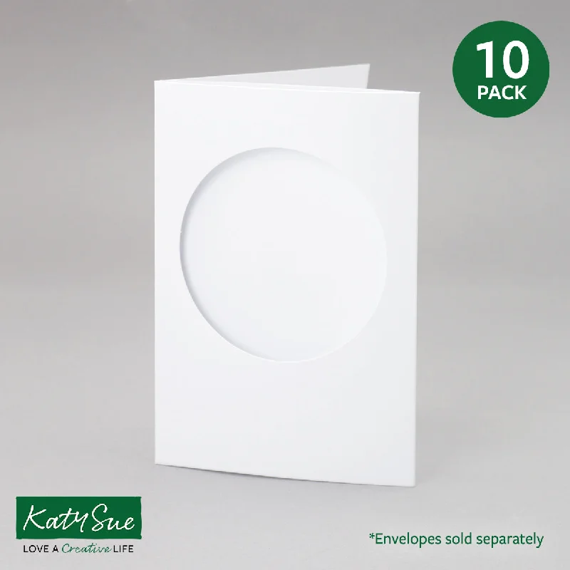 White Circle Aperture Cards 104x152mm (pack of 10)