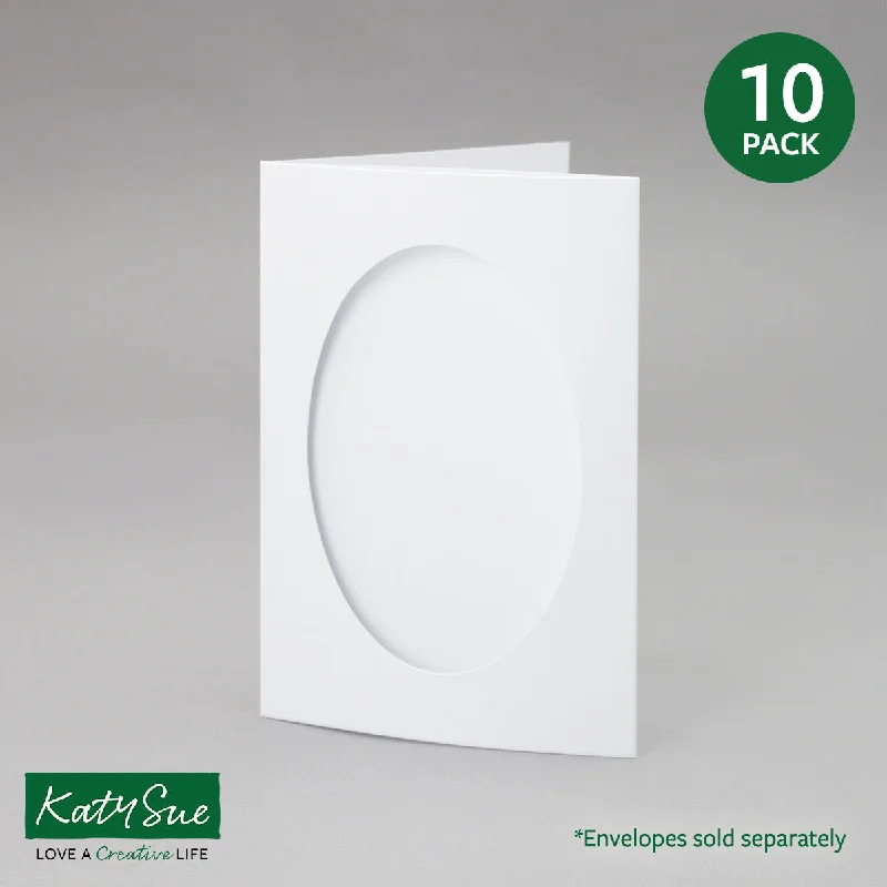 White Oval Aperture Cards 104x152mm (pack of 10)