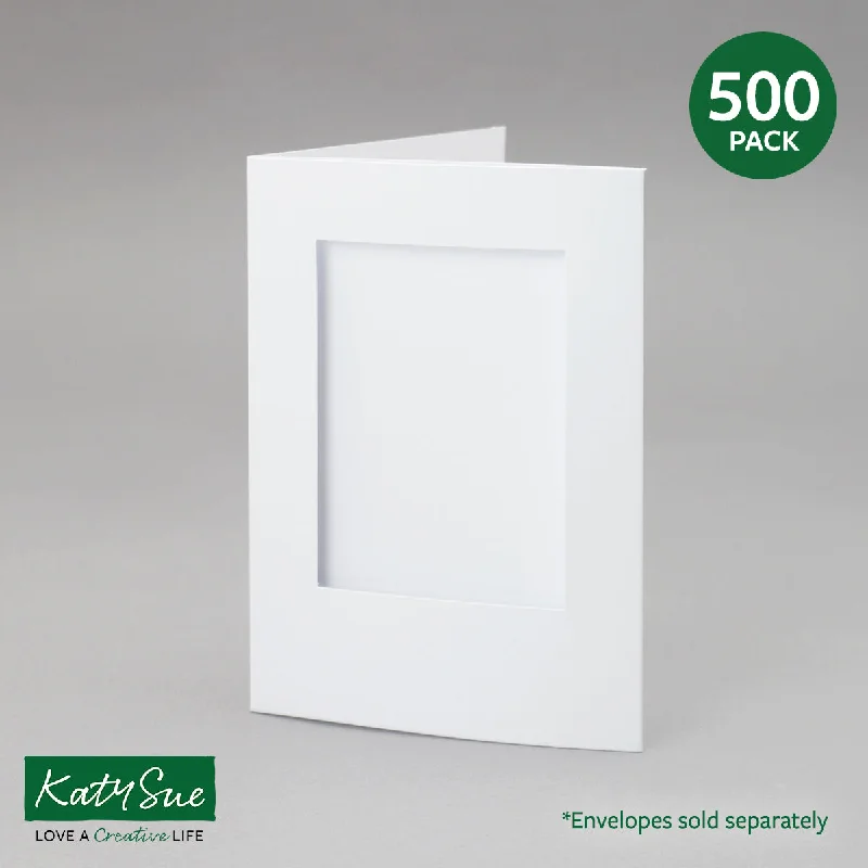 White Rectangle Aperture Cards 104x152mm (pack of 500)