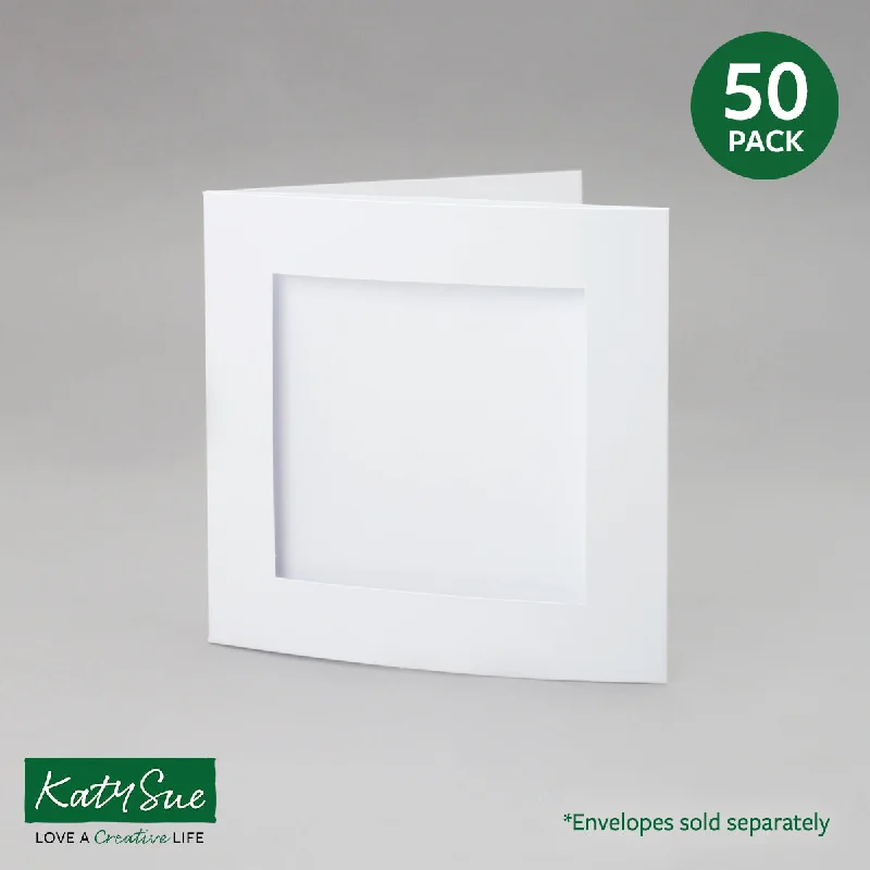 White Square Aperture Cards 100x100mm (pack of 50)