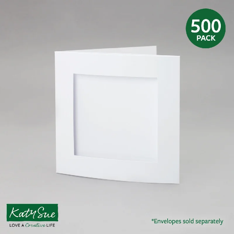 White Square Aperture Cards 100x100mm (pack of 500)