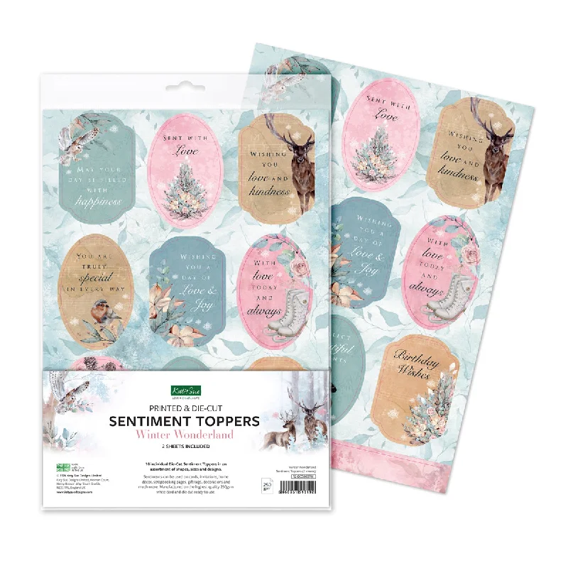 Winter Wonderland Sentiment Toppers, 2 sheets