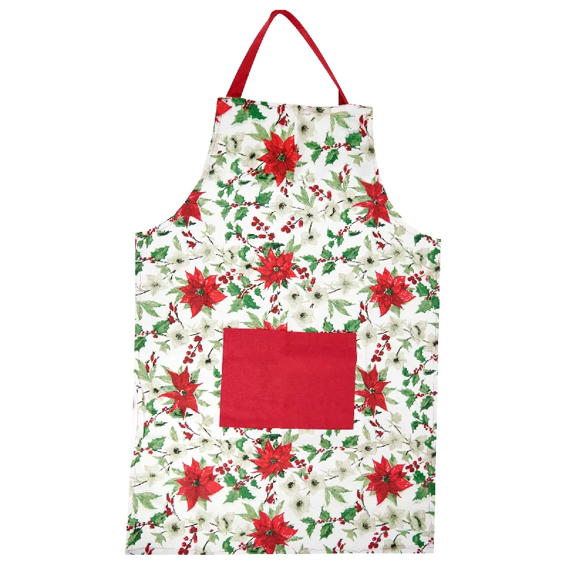 Christmas Apron Poinsettia Printed- 60x90cm