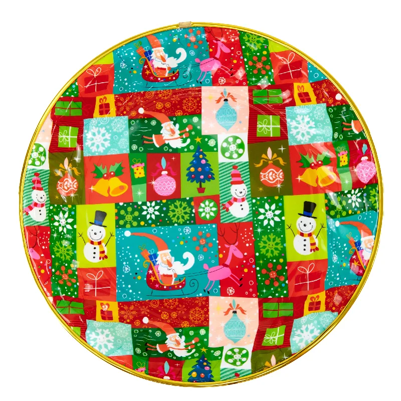 Christmas Plastic Round Plate- 36.8cm