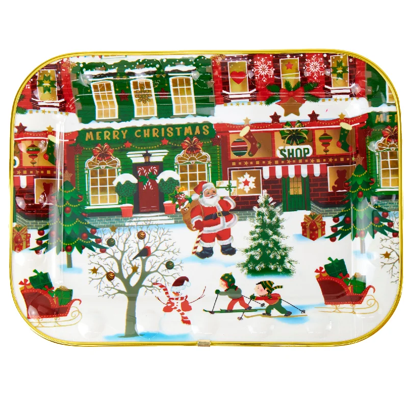 Christmas Plate Plastic, Rectangle- 41x30.4cm