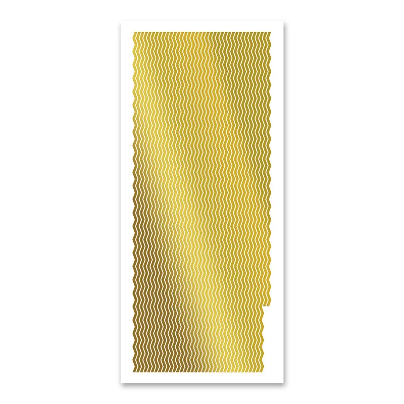 Zig Zag Borders Gold Self Adhesive Stickers