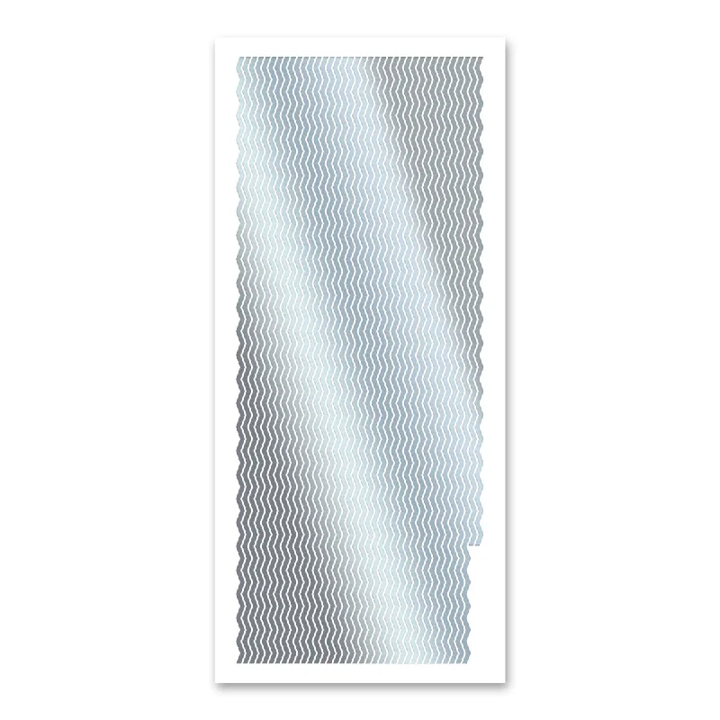 Zig Zag Borders Silver Self Adhesive Stickers