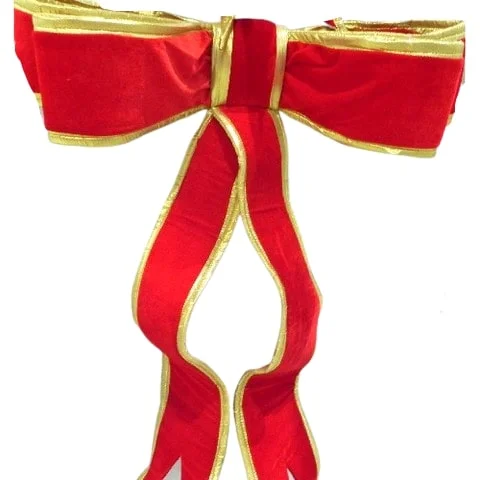 3 FT X 4 FT Red & Gold Bow