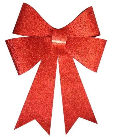 30" X 22"  Red Glitter Bow