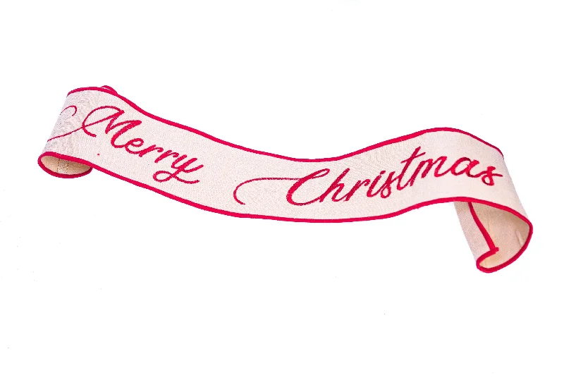 4" X 3 FT Burlap "Merry Christmas" Banner