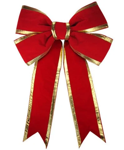 8 FT X 10 FT Red & Gold Bow 4 Ears