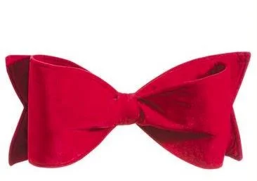 8" X 20" Red Velvet Bow