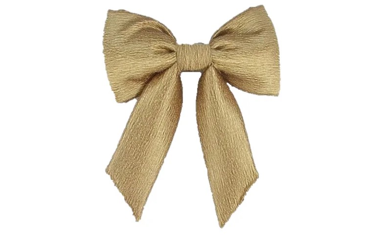 12" Gold Plush Bow