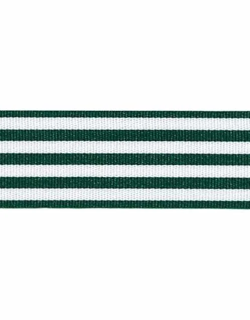 Green Christmas Stripes, 25mm