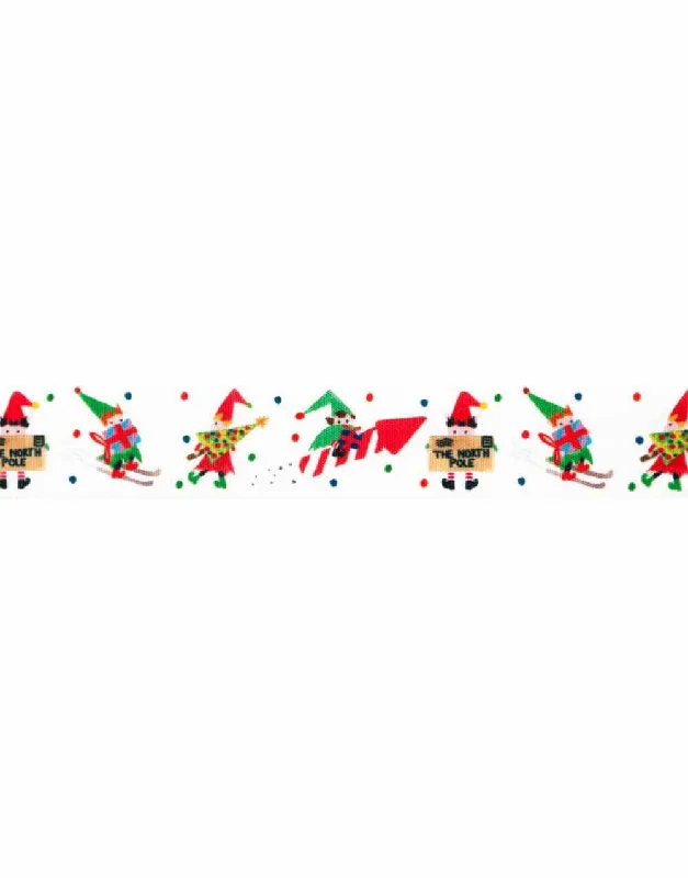 Santa's Elves Christmas Ribbon 25mm